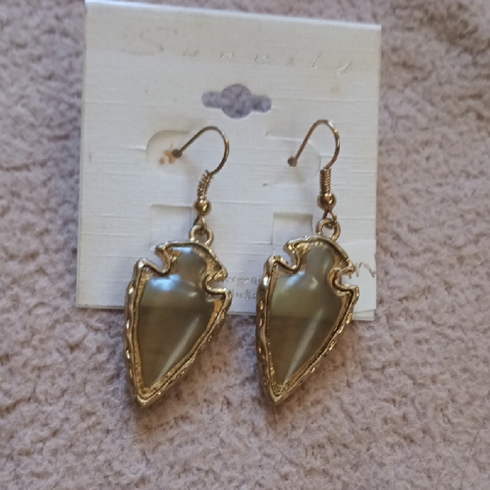 Gold and Silver Arrowhead Earrings